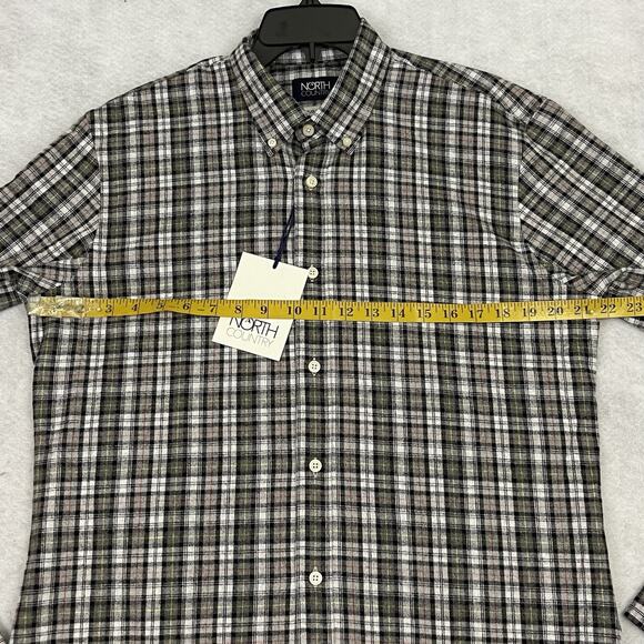 North Country Shirt Mens M Tartan Plaid Portuguese Flannel Cotton Button Down - Picture 4 of 15